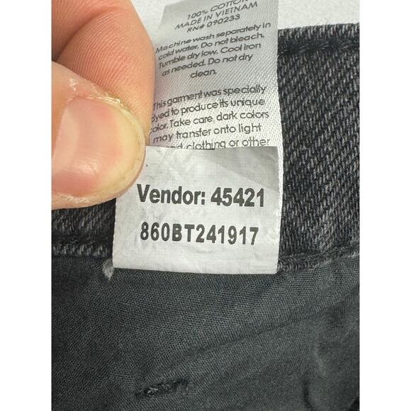 NWOT Pacific Sunwear PacSun Women's Nora Wide Leg Black Denim Jeans - Size 27x26 - Picture 6 of 7